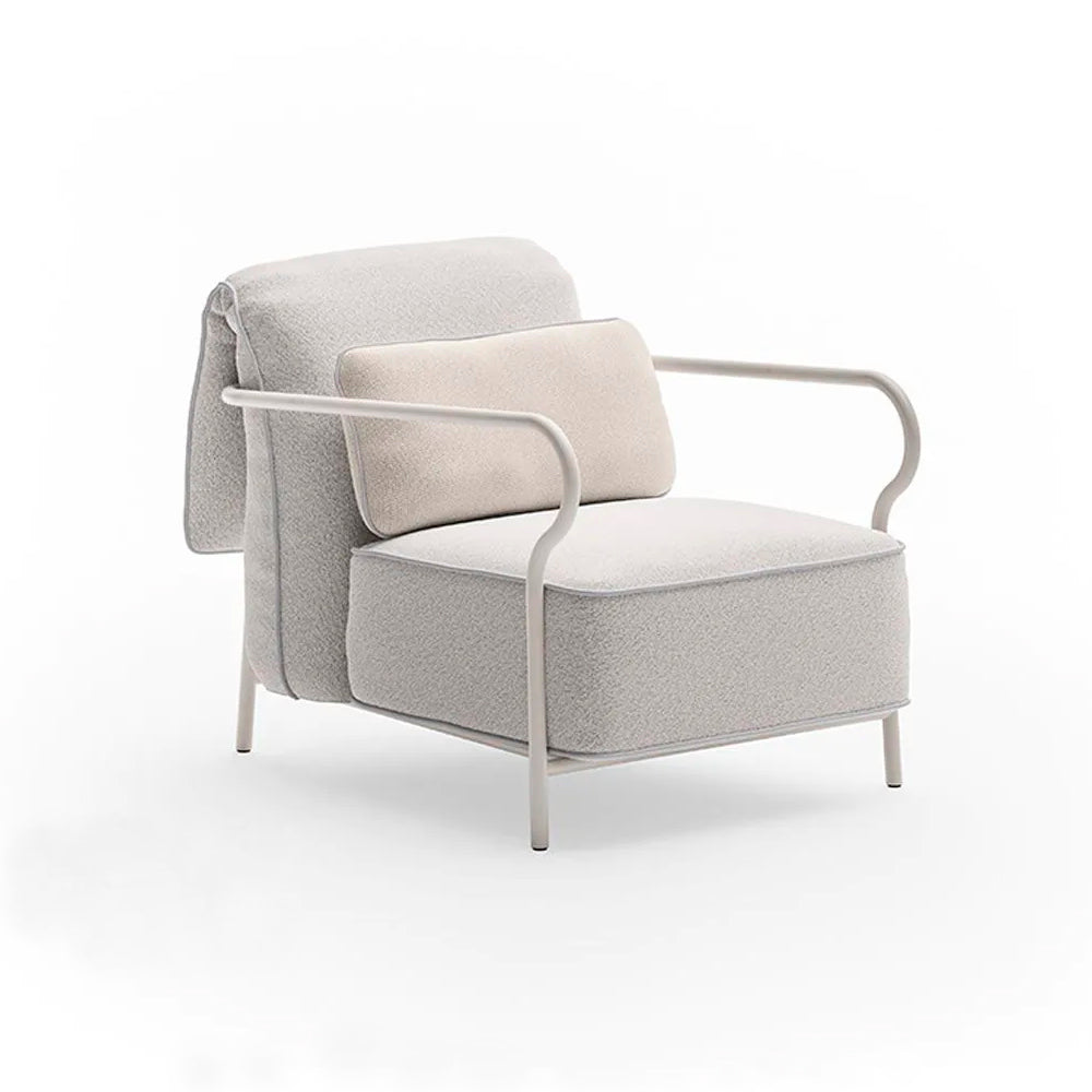 Salò Armchair with Seat and Backrest Cushion